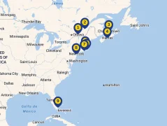 Mapa plavby
